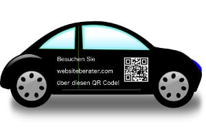 Was ist die ideale Größe für QR Code Aufkleber am Auto?