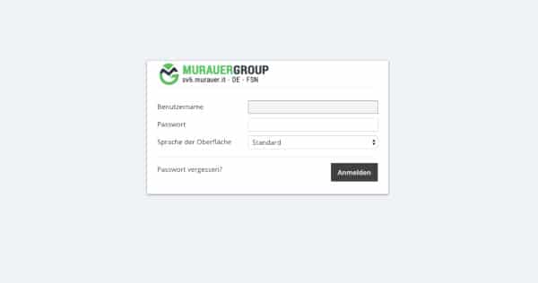 Kundenlogin am Webserver beim Hosting Provider Murauer Group zur Plesk-Oberfläche