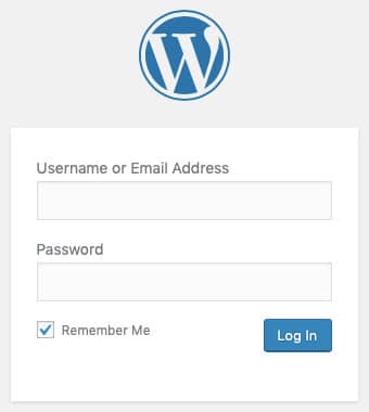 Screenshot der Anmeldeseite einer WordPress-Website mit gesetztem Häkchen bei "Angemeldet bleiben"