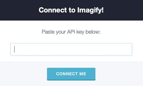 Die Eingabe des API-keys für das WordPress-Bilder-Optimierungs-Plugin Imagify