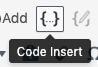 Der Button zum Einfügen eines neuen Code-Beispiels in WordPress mit dem Plugin Enlighter