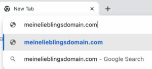 Domainname im Browser